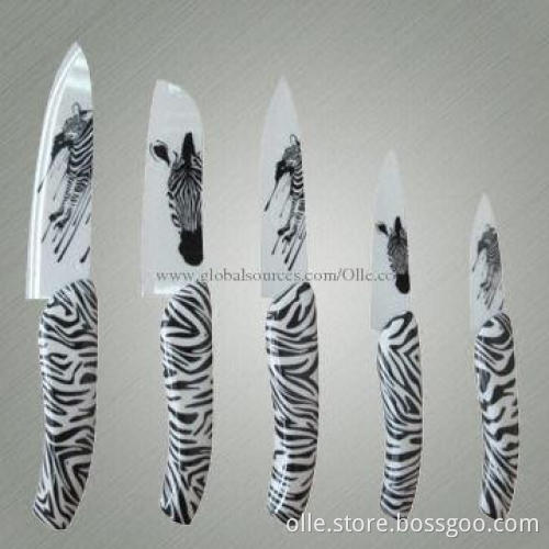 New Technology Zebra Strips Ceramic Knife